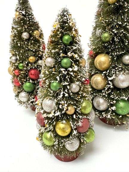 Vintage Bottle Brush Tree Set