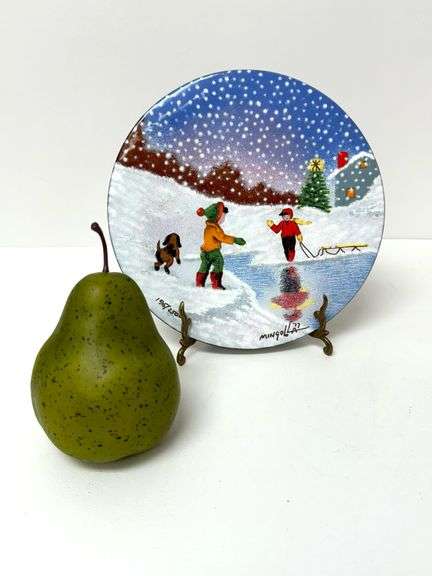Mingolla 1977 Enamel on Copper Decorative Plate