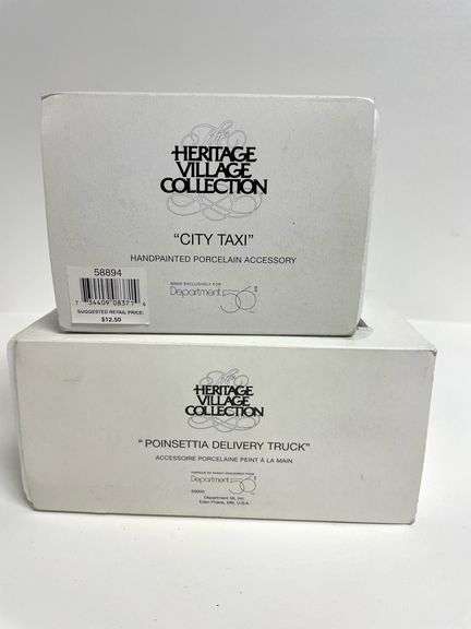 “City Taxi” & “Poinsettia Delivery Truck” Department 56