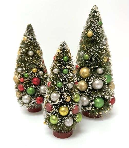 Vintage Bottle Brush Tree Set