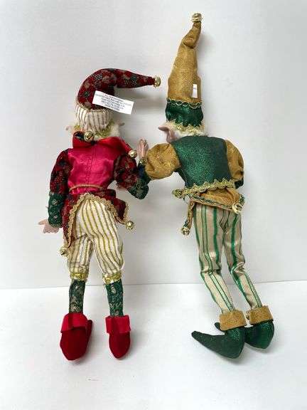 Pair of Jingle Christmas Elves
