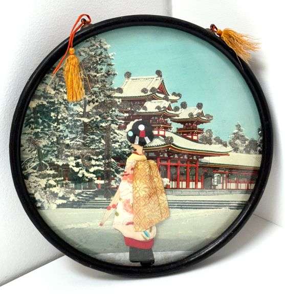 Vintage 3D Geisha Wall Art Decor