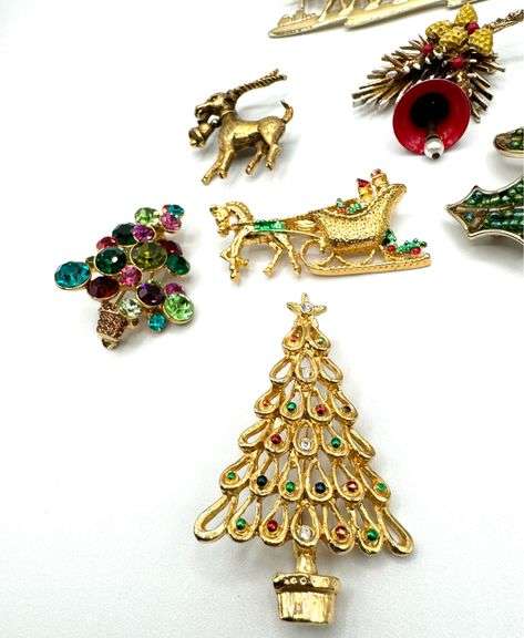 Vintage Holiday Brooches