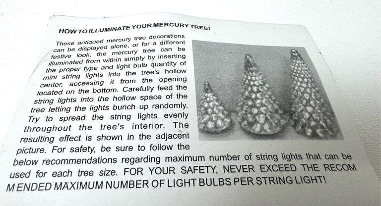 Pottery Barn Mercury Glass Trees