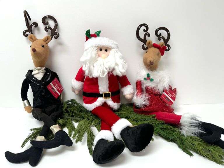 Plush Santa & Reindeer