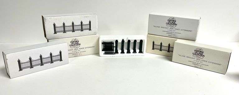 6 Sets of Department 56 “Village Wrought Iron Fence Extensions”