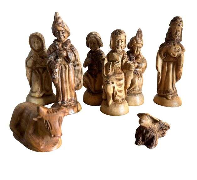 Hand Carved Wooden Nativity Pieces
