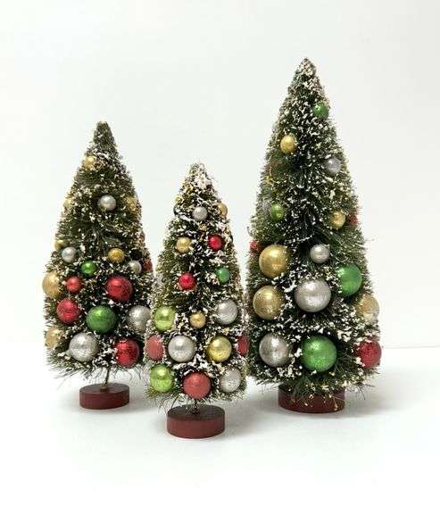 Vintage Bottle Brush Tree Set
