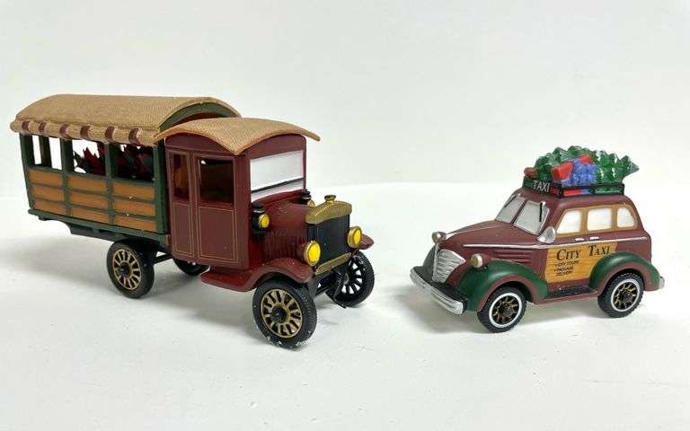 “City Taxi” & “Poinsettia Delivery Truck” Department 56
