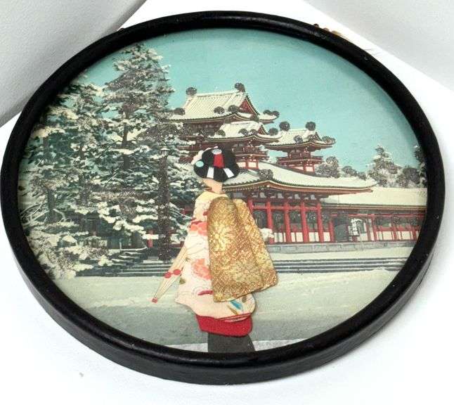 Vintage 3D Geisha Wall Art Decor