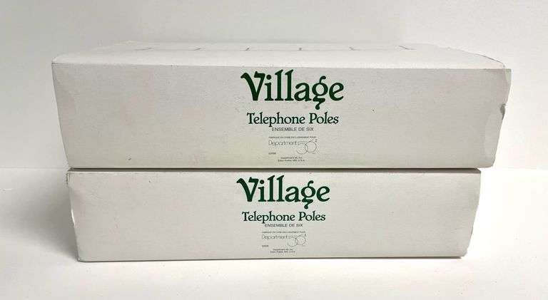 Pair of Department 56 Telephone Poles