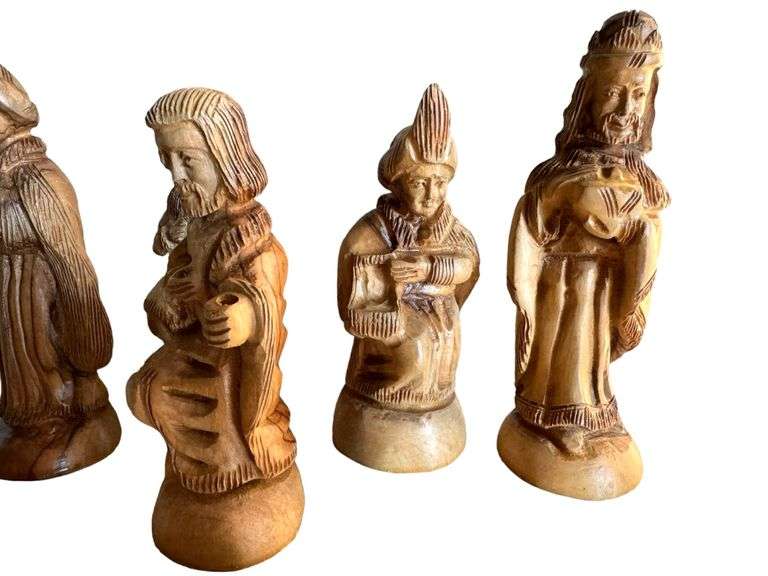 Hand Carved Wooden Nativity Pieces