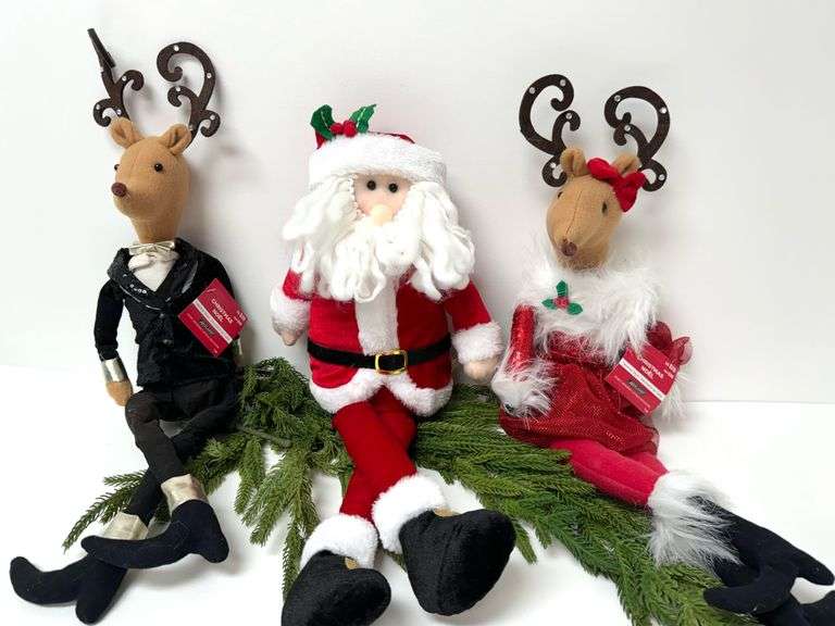 Plush Santa & Reindeer