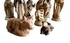 Hand Carved Wooden Nativity Pieces