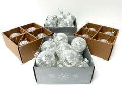 Glitter Glass Ornament Set