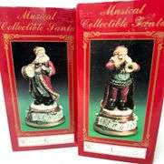 Windsor Collection Musical Santa Pair