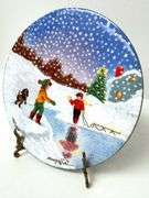 Mingolla 1977 Enamel on Copper Decorative Plate