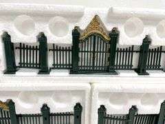 Set of 3 “Village Wrought Iron Gate And Fence” by Department 56