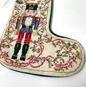 Pair of Katha Diddel Nutcracker  Needlepoint Stockings