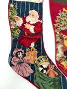 Vintage Needlepoint Stocking Set