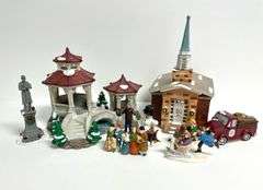 Christmas Village Decor Including Department 56 & Lefton
