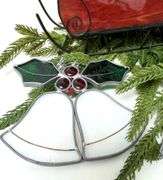 Stained Glass Sleigh & Ornaments