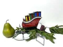 Stained Glass Sleigh & Ornaments