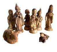 Hand Carved Wooden Nativity Pieces