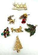 Vintage Holiday Brooches