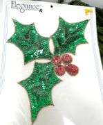 Vintage Beaded Sequin Holiday Appliqués