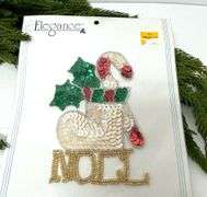 Vintage Beaded Sequin Holiday Appliqués