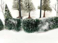 Collection of Department 56 Trees, Shrubs, and Street Signs