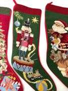 Vintage Needlepoint Stocking Set