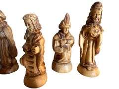 Hand Carved Wooden Nativity Pieces