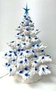 Vintage Blue & White Ceramic Tree