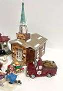 Christmas Village Decor Including Department 56 & Lefton