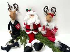 Plush Santa & Reindeer