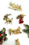Vintage Holiday Brooches