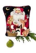 Needlepoint Santa Pillow