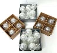Glitter Glass Ornament Set