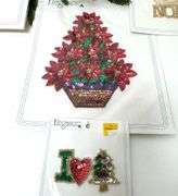 Vintage Beaded Sequin Holiday Appliqués