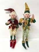 Pair of Jingle Christmas Elves