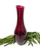 LSA Polish Ruby Red Glass Vase