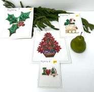 Vintage Beaded Sequin Holiday Appliqués