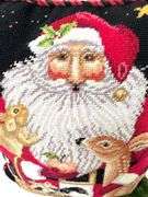 Needlepoint Santa Pillow