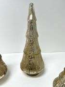 Trio of Decorative Glass Christmas Trees