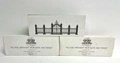 Set of 3 “Village Wrought Iron Gate And Fence” by Department 56