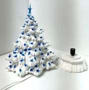 Vintage Blue & White Ceramic Tree