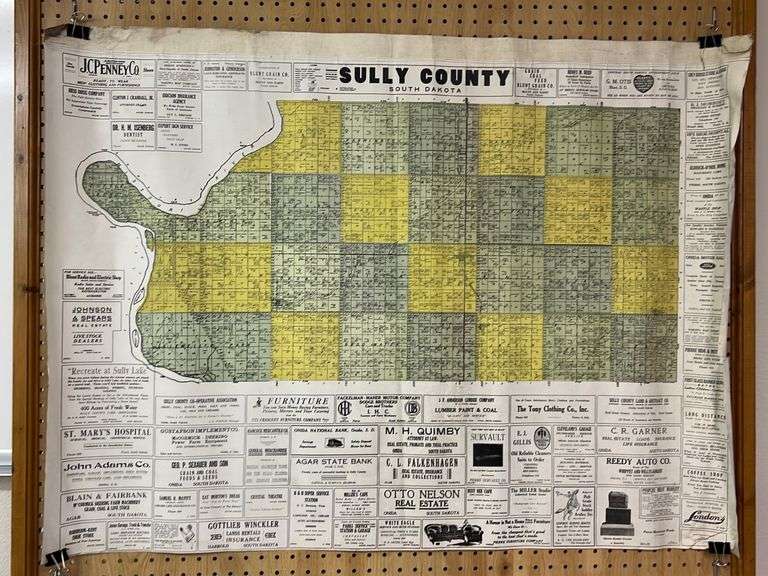 Sully County, SD Plat Map from 1930 Peterson Land & Auction LLC