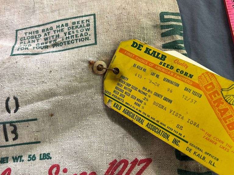 Dekalb Seed Corn Canvas Bag Peterson Land & Auction LLC